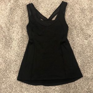 Lululemon black tank 2-in1 built in bra size 8